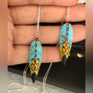Handcrafted Feather Pendant Necklace